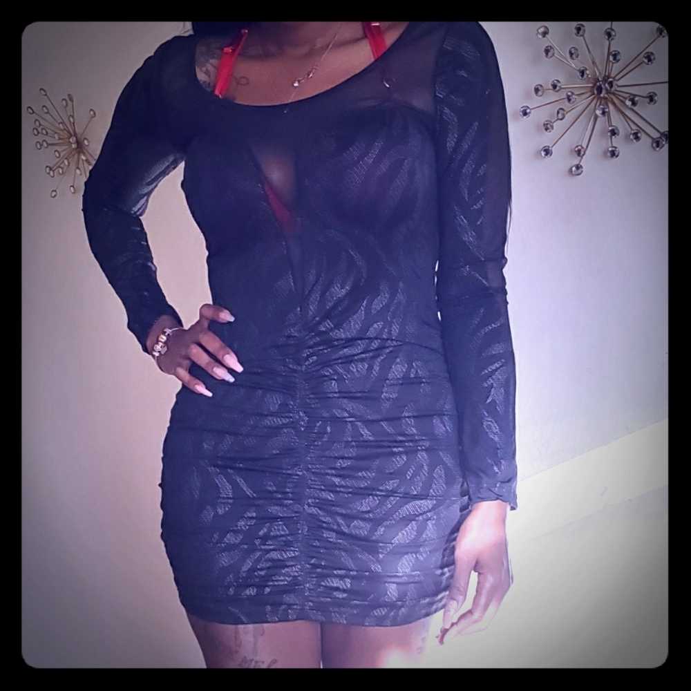 Sexy sheer back dress